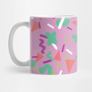 Pop Geo Memphis Fat Crosses Confetti Pattern Mug